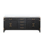 Laurel 80 in W x 22 in D Black Oak Double Bath Vanity