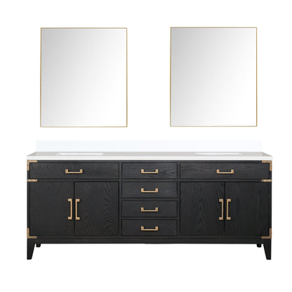 Laurel 80 in W x 22 in D Black Oak Double Bath Vanity