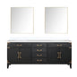 Laurel 80 in W x 22 in D Black Oak Double Bath Vanity
