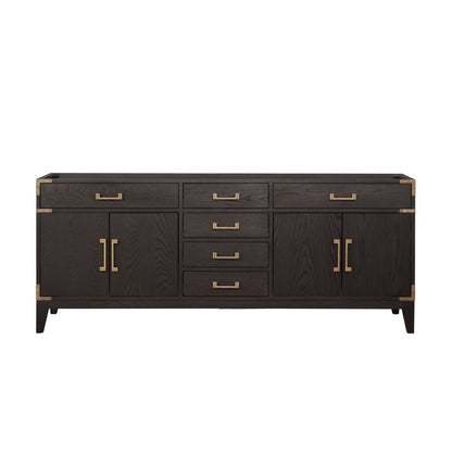Laurel 80 in W x 22 in D Brown Oak Double Bath Vanity