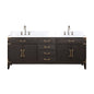 Laurel 80 in W x 22 in D Brown Oak Double Bath Vanity