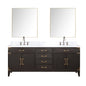 Laurel 80 in W x 22 in D Brown Oak Double Bath Vanity