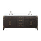 Laurel 80 in W x 22 in D Brown Oak Double Bath Vanity