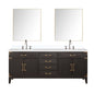 Laurel 80 in W x 22 in D Brown Oak Double Bath Vanity