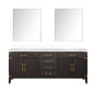 Laurel 80 in W x 22 in D Brown Oak Double Bath Vanity