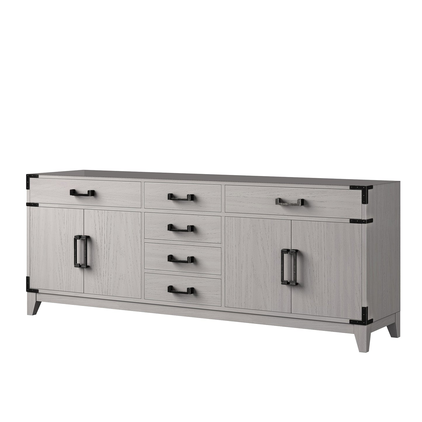 Laurel 80 in W x 22 in D White Oak Double Bath Vanity