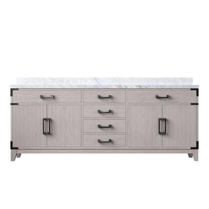 Laurel 80 in W x 22 in D White Oak Double Bath Vanity