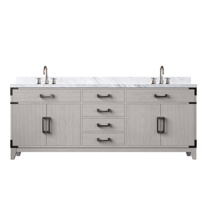 Laurel 80 in W x 22 in D White Oak Double Bath Vanity