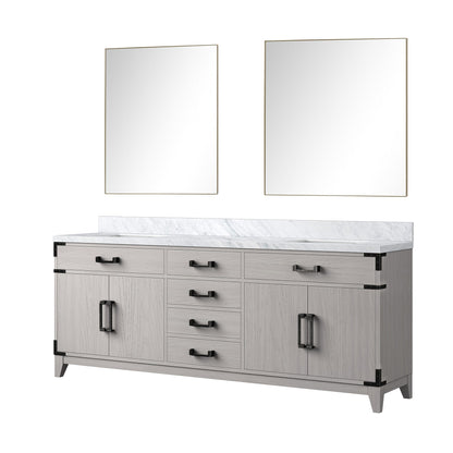 Laurel 80 in W x 22 in D White Oak Double Bath Vanity