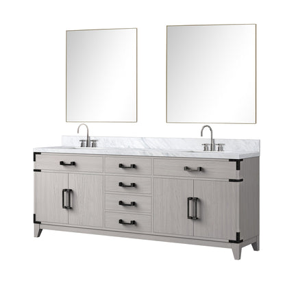 Laurel 80 in W x 22 in D White Oak Double Bath Vanity