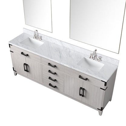 Laurel 80 in W x 22 in D White Oak Double Bath Vanity