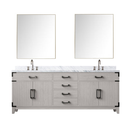 Laurel 80 in W x 22 in D White Oak Double Bath Vanity