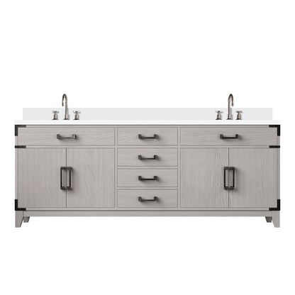 Laurel 80 in W x 22 in D White Oak Double Bath Vanity