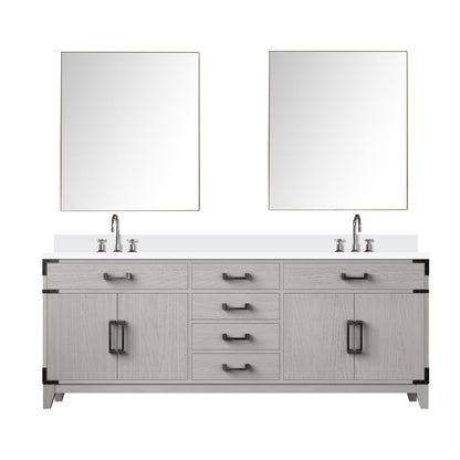 Laurel 80 in W x 22 in D White Oak Double Bath Vanity