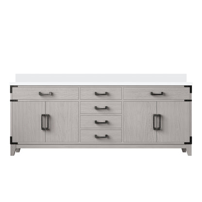 Laurel 80 in W x 22 in D White Oak Double Bath Vanity