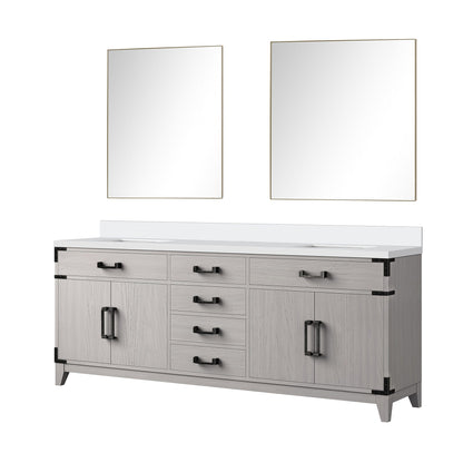 Laurel 80 in W x 22 in D White Oak Double Bath Vanity