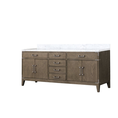 Laurel 80 in W x 22 in D Grey Oak Double Bath Vanity