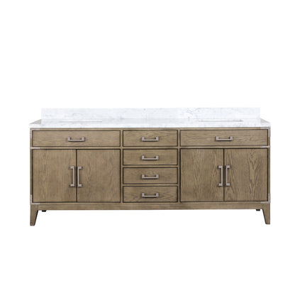 Laurel 80 in W x 22 in D Grey Oak Double Bath Vanity