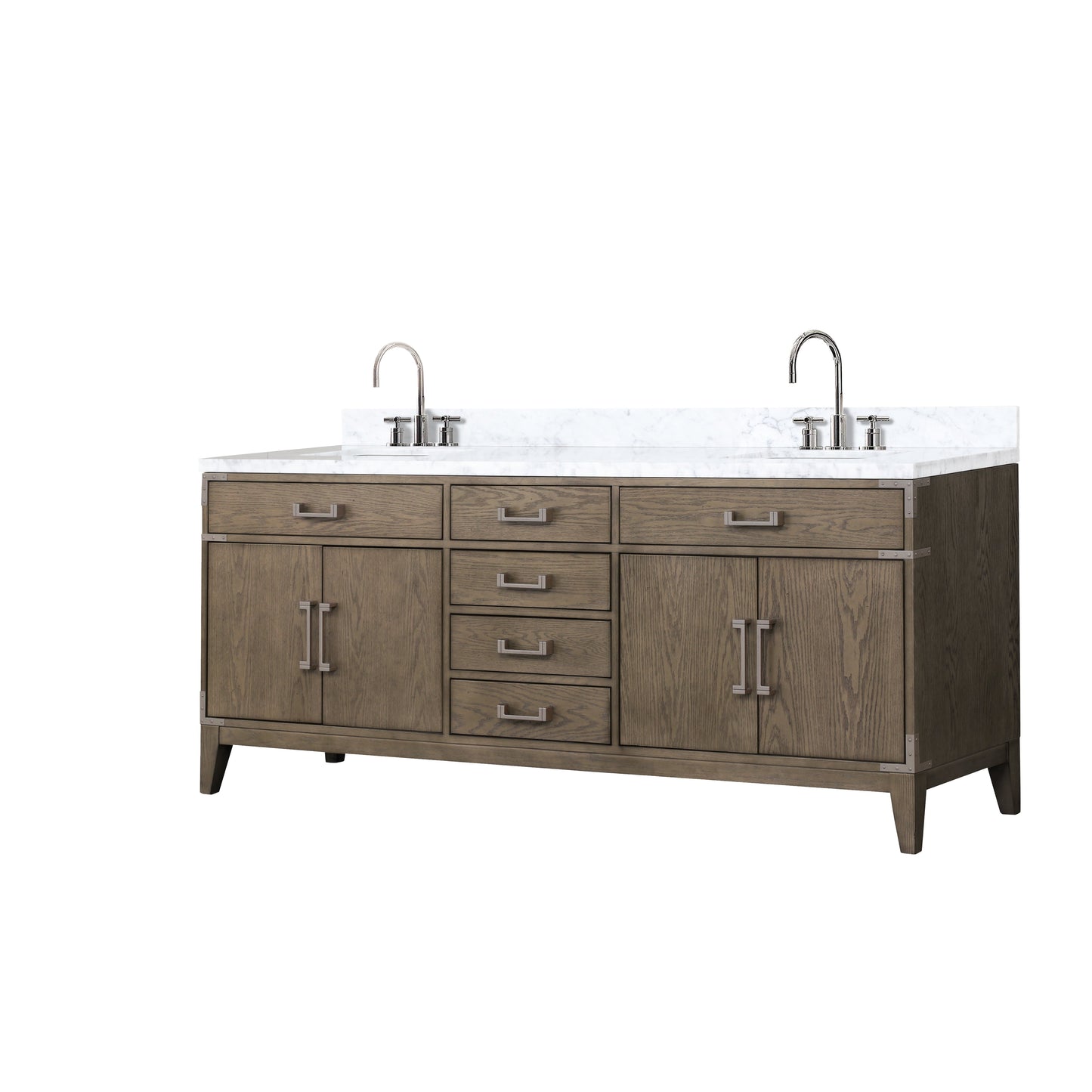 Laurel 80 in W x 22 in D Grey Oak Double Bath Vanity