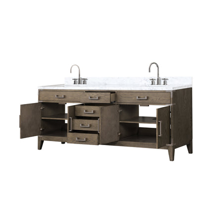 Laurel 80 in W x 22 in D Grey Oak Double Bath Vanity