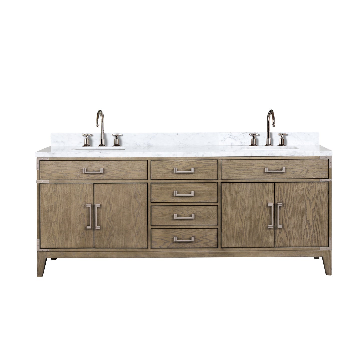 Laurel 80 in W x 22 in D Grey Oak Double Bath Vanity
