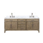 Laurel 80 in W x 22 in D Grey Oak Double Bath Vanity