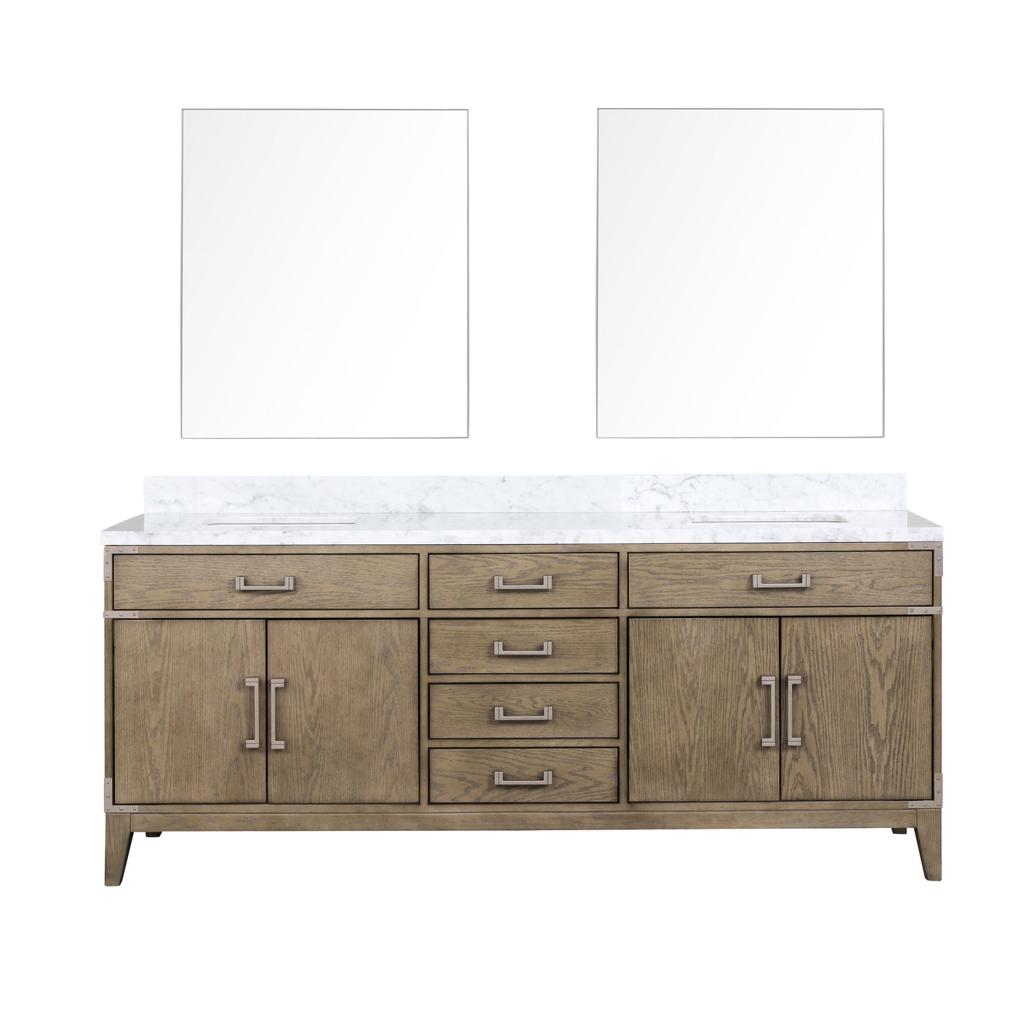 Laurel 80 in W x 22 in D Grey Oak Double Bath Vanity