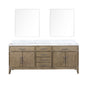 Laurel 80 in W x 22 in D Grey Oak Double Bath Vanity