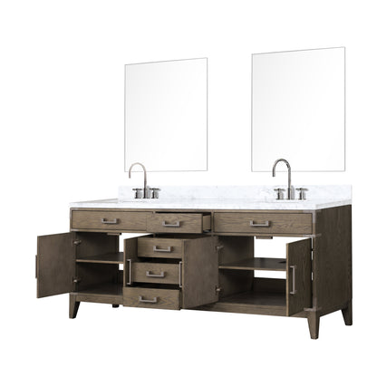 Laurel 80 in W x 22 in D Grey Oak Double Bath Vanity