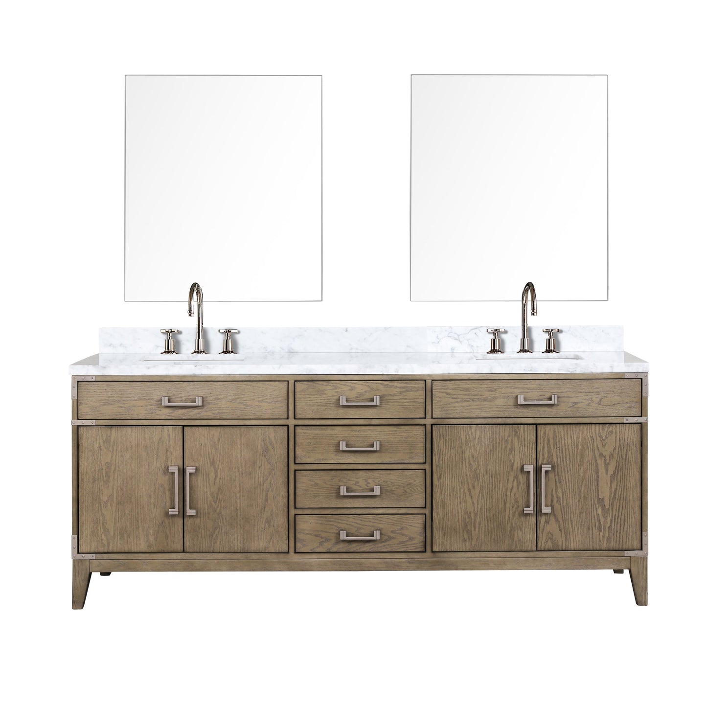 Laurel 80 in W x 22 in D Grey Oak Double Bath Vanity