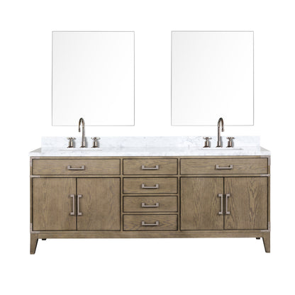 Laurel 80 in W x 22 in D Grey Oak Double Bath Vanity