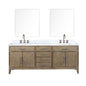 Laurel 80 in W x 22 in D Grey Oak Double Bath Vanity