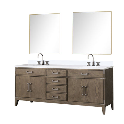Laurel 80 in W x 22 in D Grey Oak Double Bath Vanity