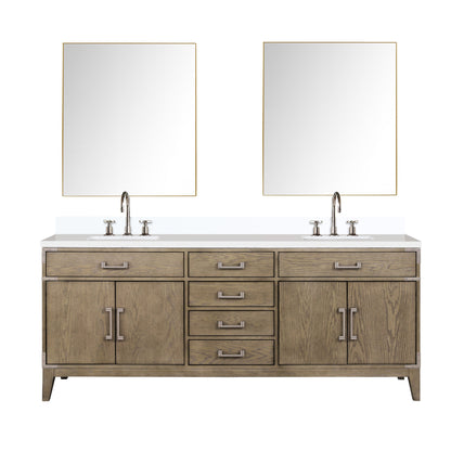 Laurel 80 in W x 22 in D Grey Oak Double Bath Vanity