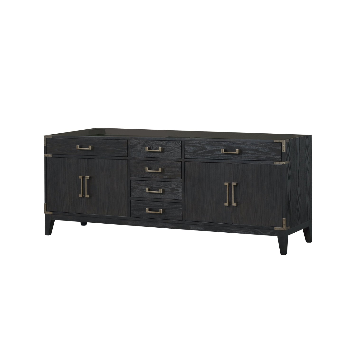 Laurel 84 in W x 22 in D Black Oak Double Bath Vanity