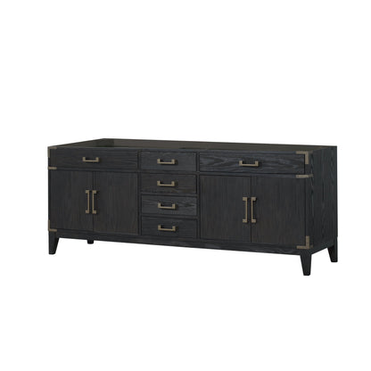 Laurel 84 in W x 22 in D Black Oak Double Bath Vanity