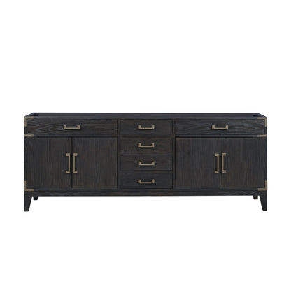 Laurel 84 in W x 22 in D Black Oak Double Bath Vanity