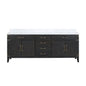 Laurel 84 in W x 22 in D Black Oak Double Bath Vanity