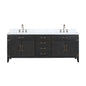 Laurel 84 in W x 22 in D Black Oak Double Bath Vanity