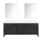 Laurel 84 in W x 22 in D Black Oak Double Bath Vanity