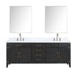 Laurel 84 in W x 22 in D Black Oak Double Bath Vanity