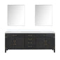 Laurel 84 in W x 22 in D Black Oak Double Bath Vanity