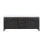 Laurel 84 in W x 22 in D Black Oak Double Bath Vanity