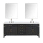 Laurel 84 in W x 22 in D Black Oak Double Bath Vanity