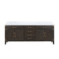 Laurel 84 in W x 22 in D Brown Oak Double Bath Vanity