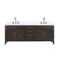 Laurel 84 in W x 22 in D Brown Oak Double Bath Vanity