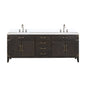 Laurel 84 in W x 22 in D Brown Oak Double Bath Vanity