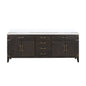 Laurel 84 in W x 22 in D Brown Oak Double Bath Vanity