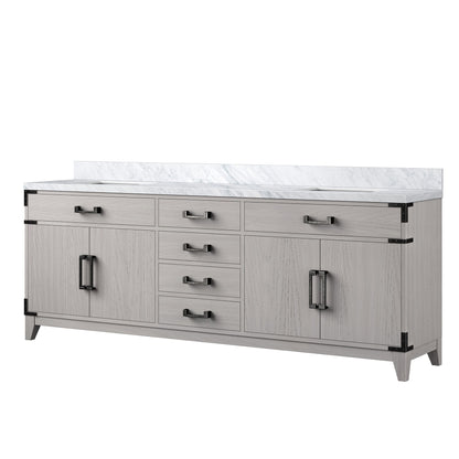 Laurel 84 in W x 22 in D White Oak Double Bath Vanity