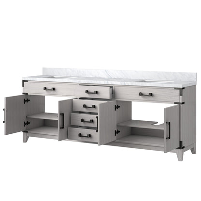 Laurel 84 in W x 22 in D White Oak Double Bath Vanity